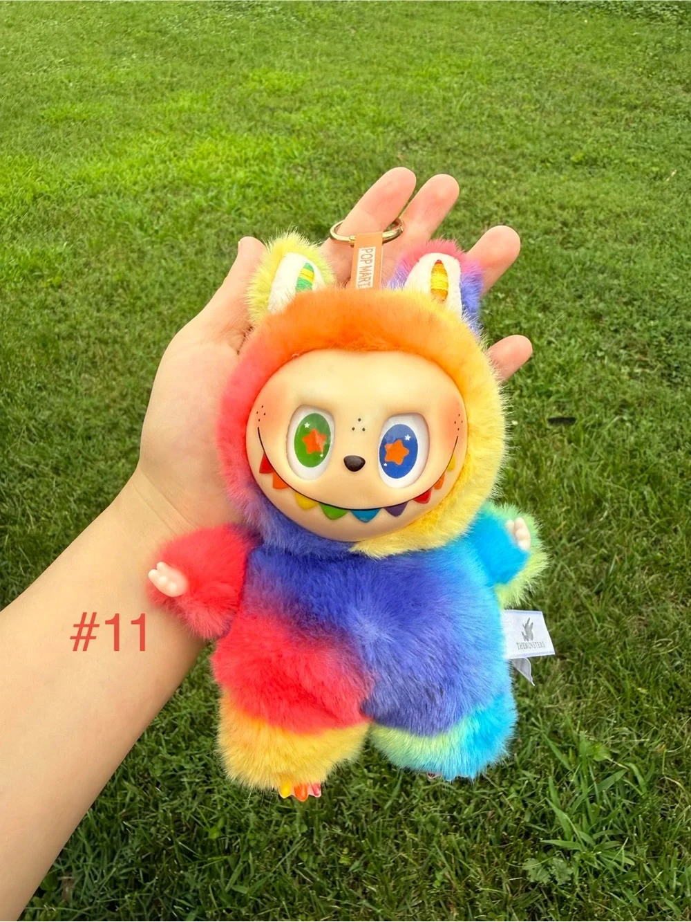 Colorful Rainbow Labubu Toy Plush Monster Keychain-Kids Toy Stuffed Animal Charm